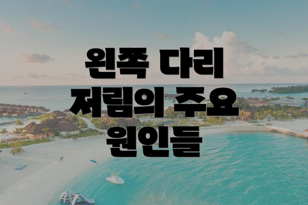 왼쪽 다리 저림의 주요 원인들