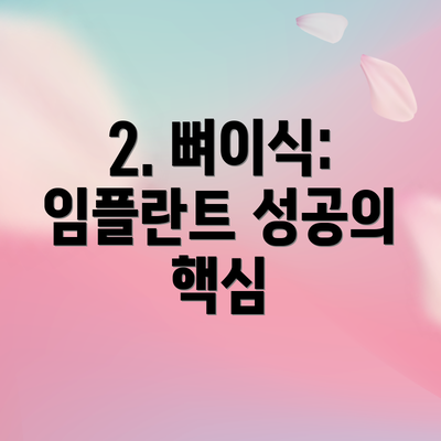 2. 뼈이식: 임플란트 성공의 핵심