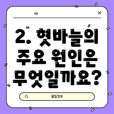 2. 혓바늘의 주요 원인은 무엇일까요?