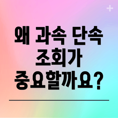 왜 과속 단속 조회가 중요할까요?
