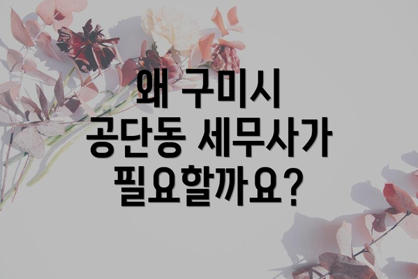 왜 구미시 공단동 세무사가 필요할까요?