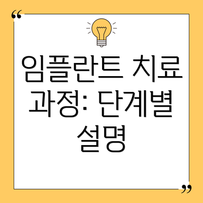 임플란트 치료 과정: 단계별 설명