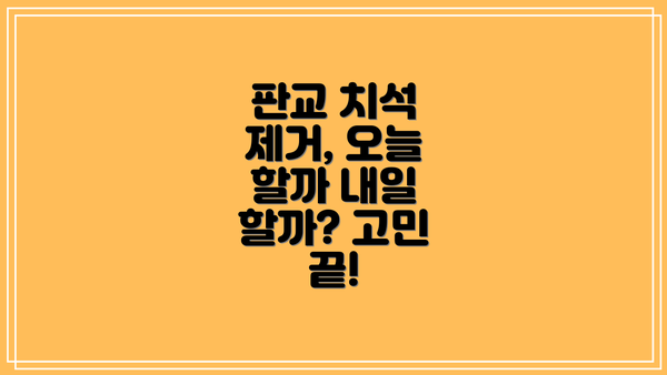 판교 치석 제거, 오늘 할까 내일 할까? 고민 끝!