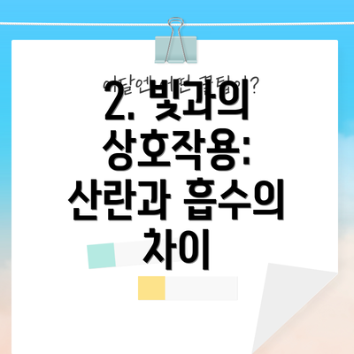 2. 빛과의 상호작용: 산란과 흡수의 차이
