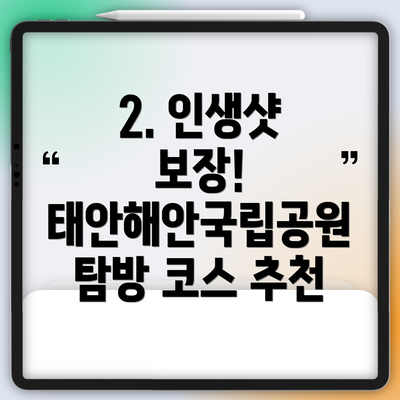 2. 인생샷 보장! 태안해안국립공원 탐방 코스 추천