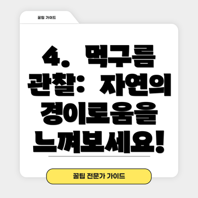 4.  먹구름 관찰:  자연의 경이로움을 느껴보세요!