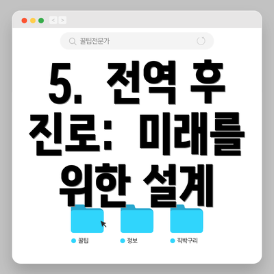 5.  전역 후 진로:  미래를 위한 설계