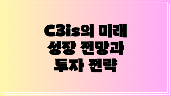 C3is의 미래 성장 전망과 투자 전략