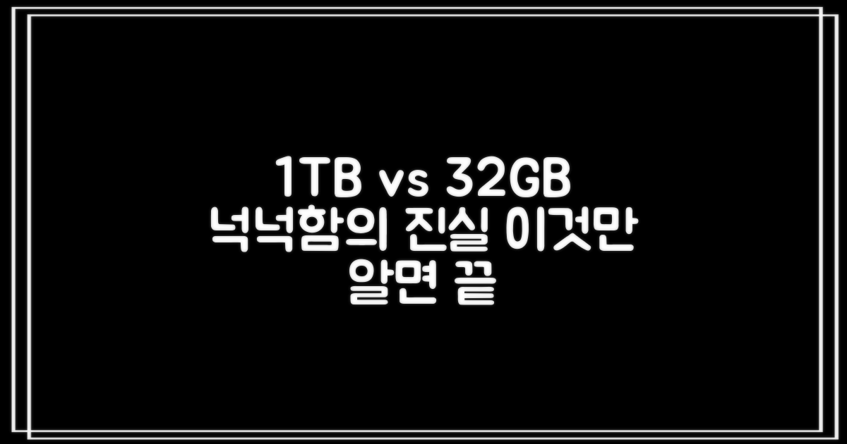 1TB, 32GB, 넉넉할까?