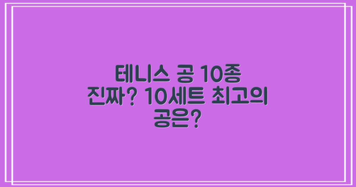 테니스 공 10세트 리뷰