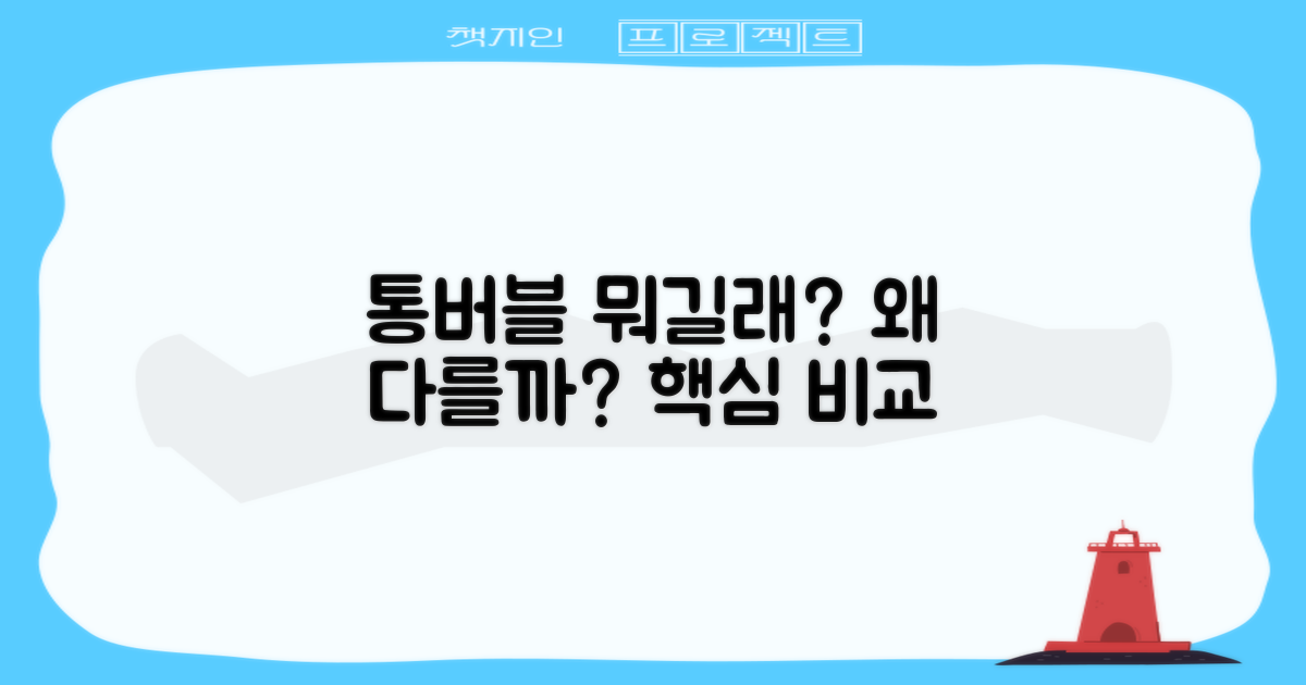 통버블, 뭐가 다르죠?