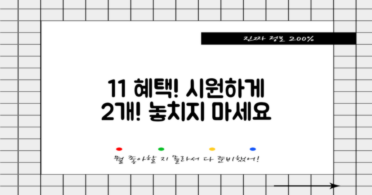 1+1 혜택, 2개로 시원하게!