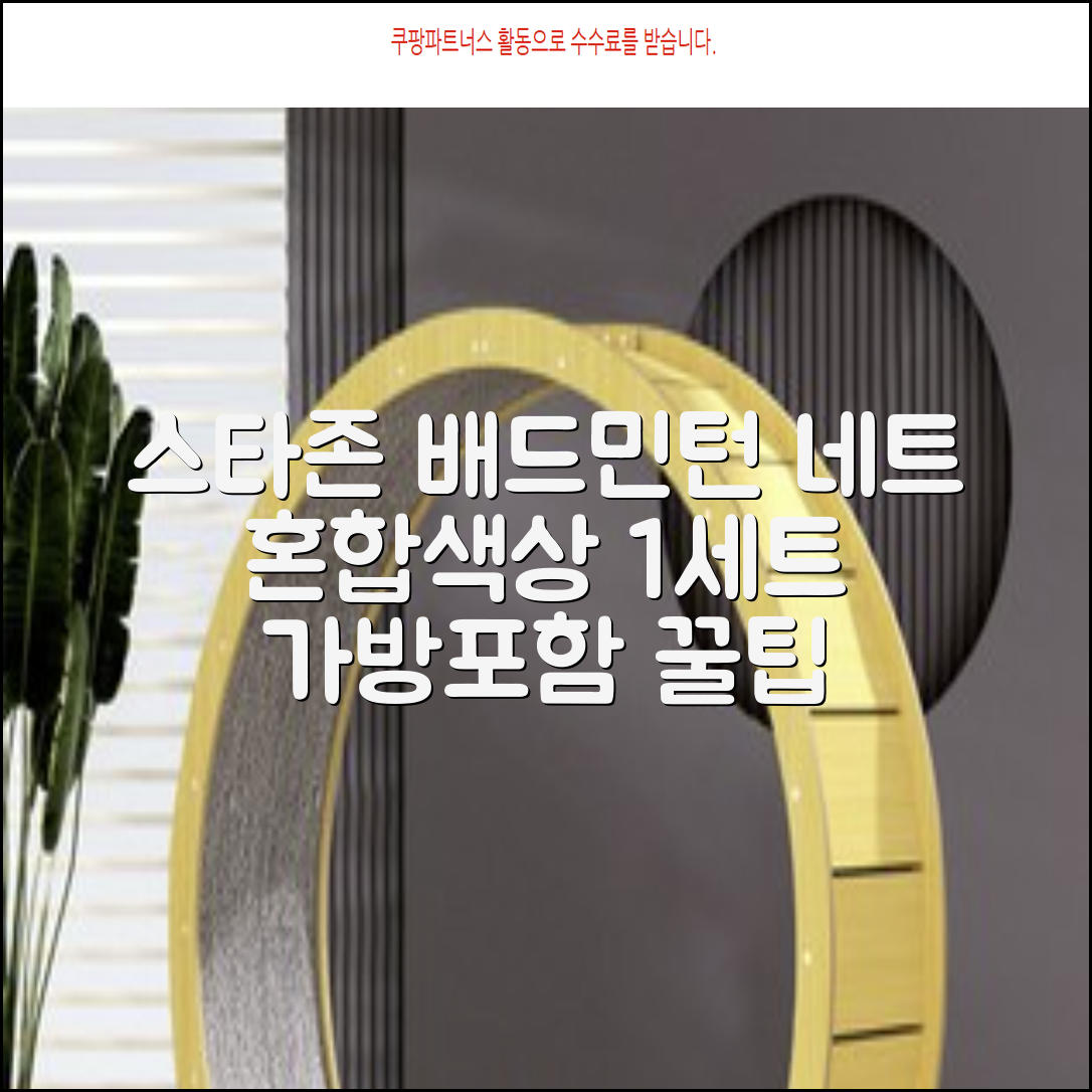 스타존 배드민턴 그물 네트 + 가방, 혼합색상, 1세트 추천 리뷰